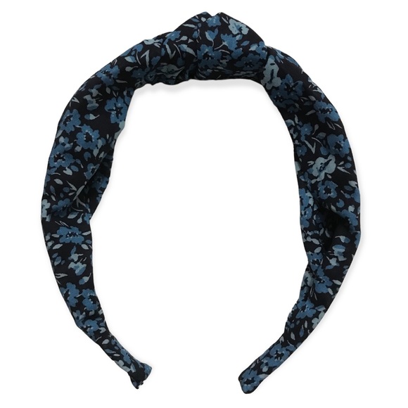NWT J. Crew Floral Knot Headband, Boho Romantic Feminine Blue J. Crew Factory OS - Picture 5 of 11